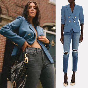 NWT Veronica Beard Gail Jacket Blazer in Steel Blue - Size 10